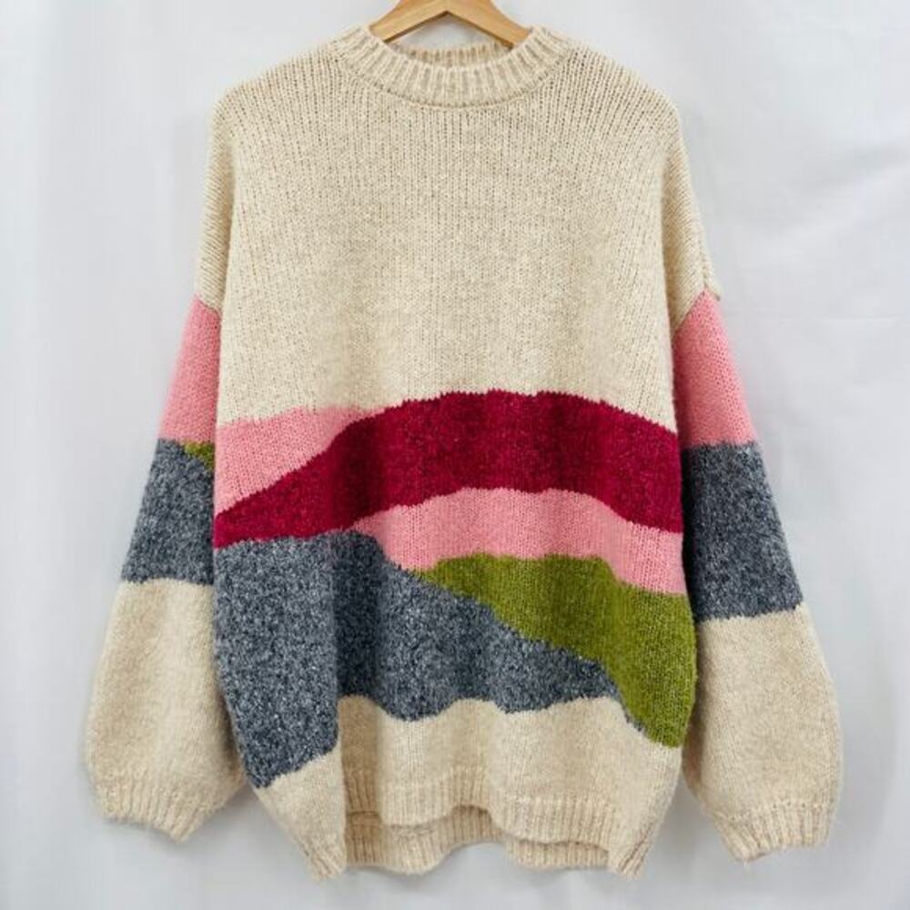 Saltwater Luxe colorful crewneck oversized sweater